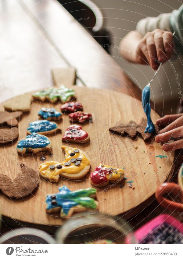 christmas baker Christmas biscuit Baking Child Multicoloured Delicious Sweet Candy Dough Cookie Handcrafts Baker