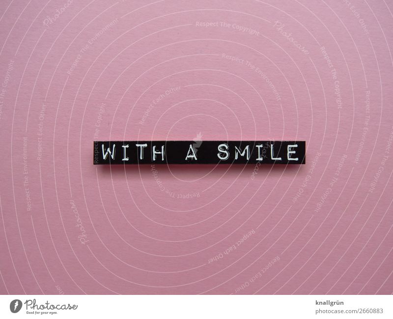 With a smile Friendliness Positive Happiness Optimism Joie de vivre (Vitality) Joy Human being Contentment Laughter Emotions Colour photo Pink Black White