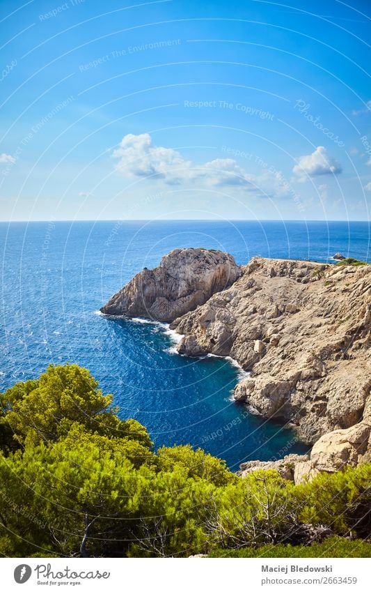 Scenic landscape of Capdepera, Mallorca. Vacation & Travel Tourism Trip Adventure Far-off places Freedom Summer Summer vacation Sun Ocean Island Waves Mountain