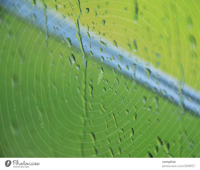 green rain Massage Steam bath Spring Water Living or residing Healthy Fluid Green Drops of water greenish Dripping Macro (Extreme close-up) Slice Car Window