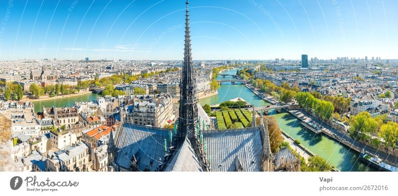 Panorama view from Notre Dame de Paris de Paris Beautiful Vacation & Travel Tourism Trip Adventure Far-off places Freedom Sightseeing City trip Summer vacation
