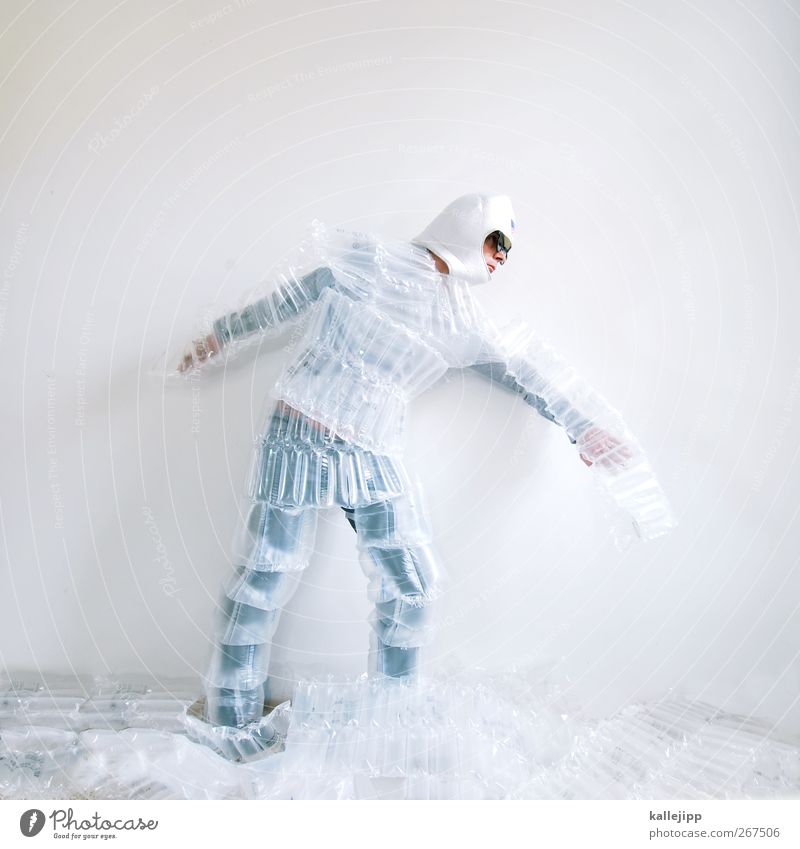 walking on the moon Science & Research Work and employment Human being Masculine Man Adults Body 1 Walking Going Astronaut Statue Carnival costume Packing film