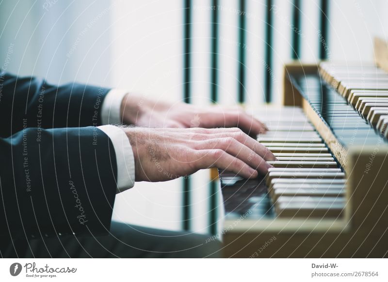 organist Leisure and hobbies Playing Human being Masculine Young man Youth (Young adults) Man Adults Life Hand Fingers 1 Art Artist Culture Music