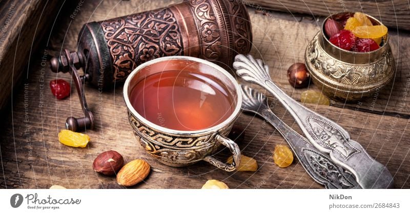 Tea in arab style tea drink cup food east beverage arabic turkish ramadan eastern islam sweet religion oriental muslim ingredient asian aroma copper islamic