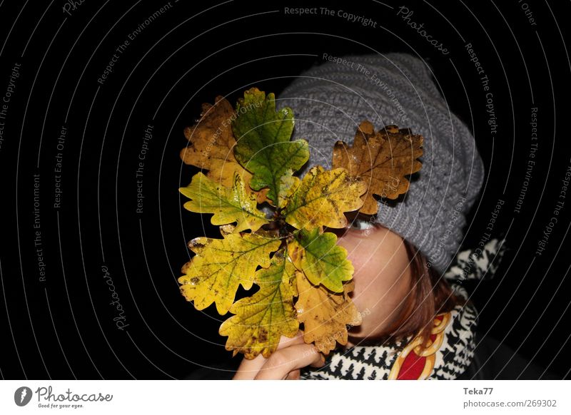 # Autumn time Human being Feminine Sister 1 18 - 30 years Youth (Young adults) Adults Environment Plant Leaf Cap Brunette Dream Esthetic Trashy Crazy Brown
