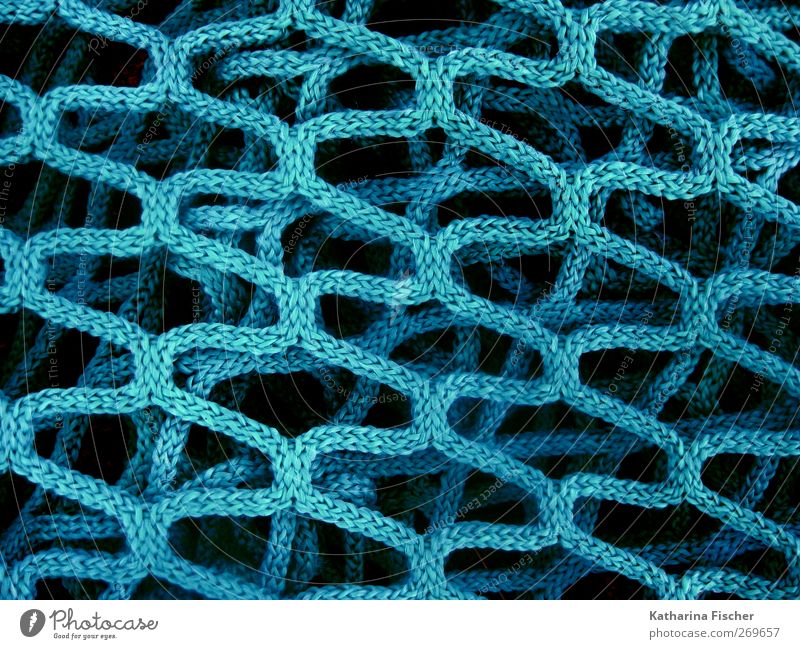 network II Knot Net Network Blue Turquoise Connect Catch To hold on Rope Structures and shapes Graphic fish Macro (Extreme close-up) Fishing (Angle)