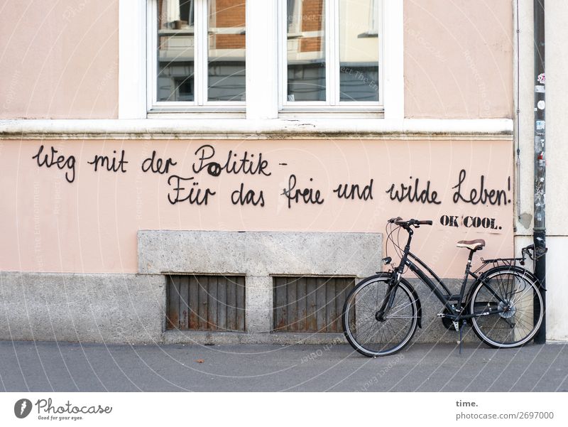 mental games Basel House (Residential Structure) Facade Window Cellar window Street Lanes & trails Sidewalk Bicycle Characters Graffiti Together Rebellious Town
