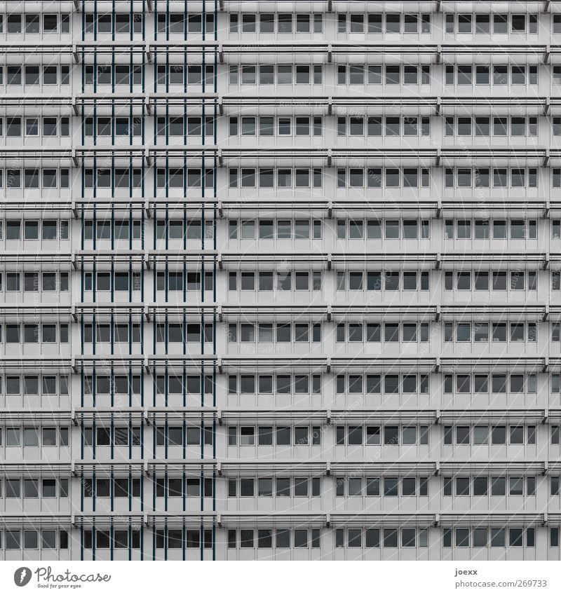 container Town House (Residential Structure) High-rise Building Facade Window Hideous Gray Colour photo Subdued colour Exterior shot Deserted Day