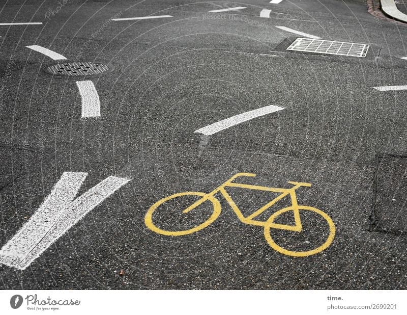 All right on the road again. Transport Traffic infrastructure Cycling Street Lanes & trails Road sign Asphalt Tar Dye Gully Stone Concrete Sign