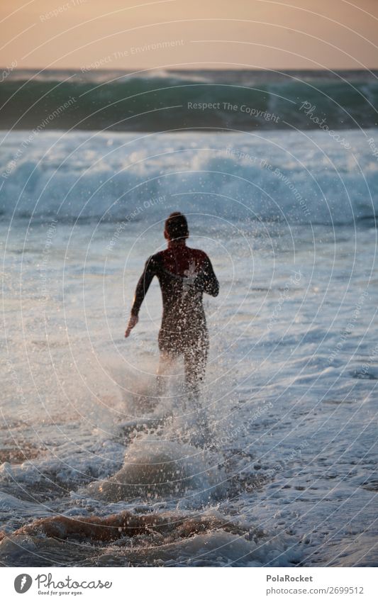 #AS# Ocean Runner Lifestyle Sports Swimming & Bathing Happy Joie de vivre (Vitality) Waves Water Wetsuit Effervescent Foam Horizon Joy Leisure and hobbies