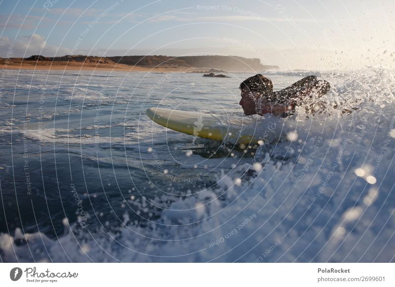 #AS# getting started Art Esthetic Surfing Surfer Surfboard Surf school Waves Undulation Aquatics Fuerteventura Colour photo Subdued colour Exterior shot Detail