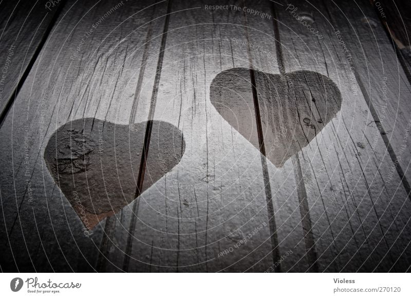 Hiddensee. I love. Wood Sign Heart Love Kitsch Happy Shutter Double exposure Experimental