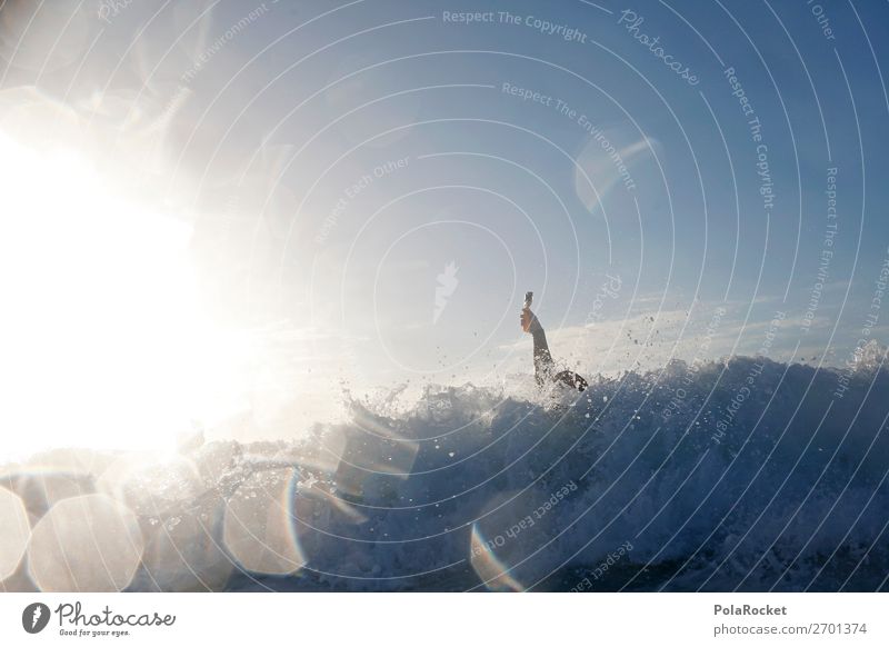 #AS# Actioncam Camera Life Waves Rescue Trophy Sieg Survive Struggle for survival Hero Splash of water Wild Ocean Sea water Colour photo Exterior shot