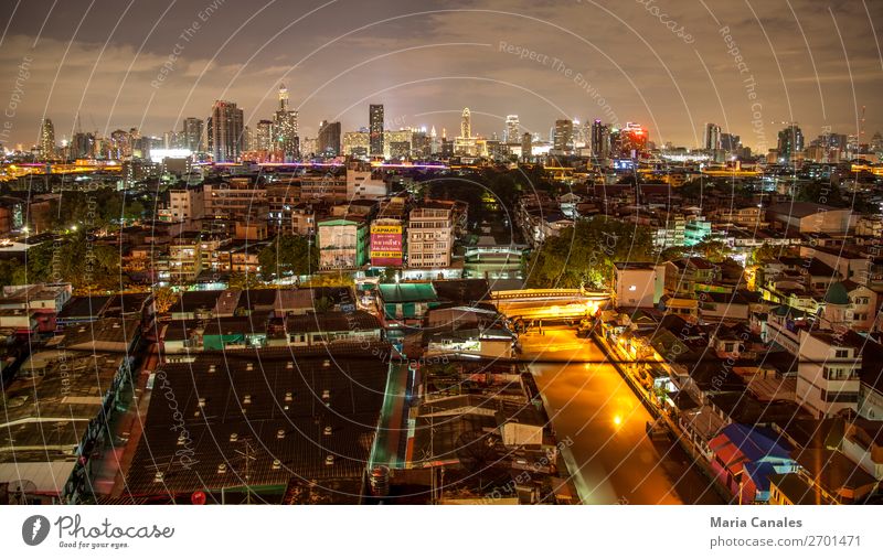 Noche en Bangkok Thailand Asia Town Capital city Downtown Outskirts Overpopulated Manmade structures Building Architecture turismo viajar noche panoramica