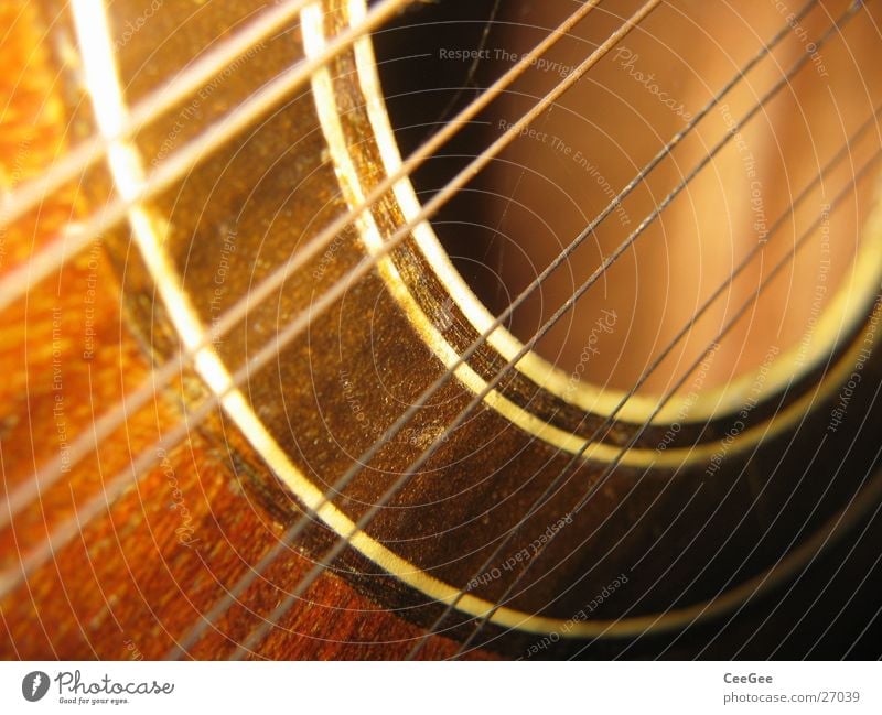 Strings and resonance Guitar Musical instrument string Resonator Wood Brown Round Make music Leisure and hobbies okkulele Hollow Tone Sound