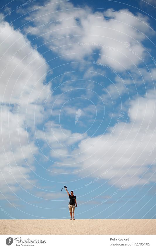 #AS# Hurray for the camera Human being Masculine Happy Desert Beach Sky Camera Equipment Joy Photography Sieg Hiking Enthusiasm Clouds Snapshot Sun Walking