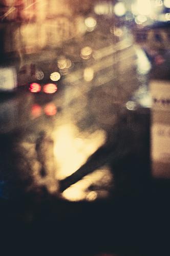 Rain on the road Town Downtown Esthetic Dream Grief Disappointment Bad weather England Great Britain Street Blur View from a window Sadness Loneliness