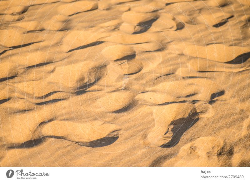 Sandy beach with patterns Summer Beach Brown Pattern shape drifts vacation Neutral Background background Nature holidays Colour photo Exterior shot Deserted