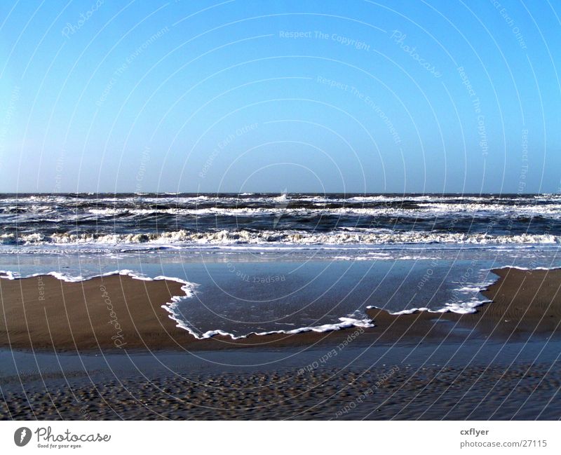 miniflood Ocean Beach Waves Surf Horizon Sand Water