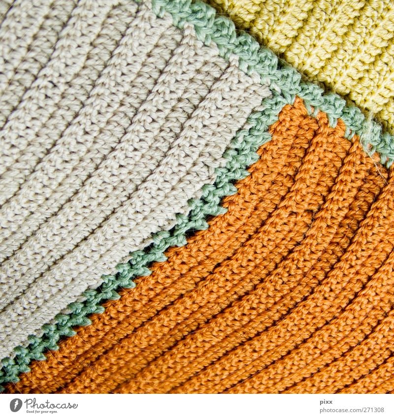 finally 100 Lifestyle Leisure and hobbies Handcrafts Knit Living or residing Decoration Relaxation Lie Sleep Old Cuddly Retro Yellow Orange Calm Nostalgia