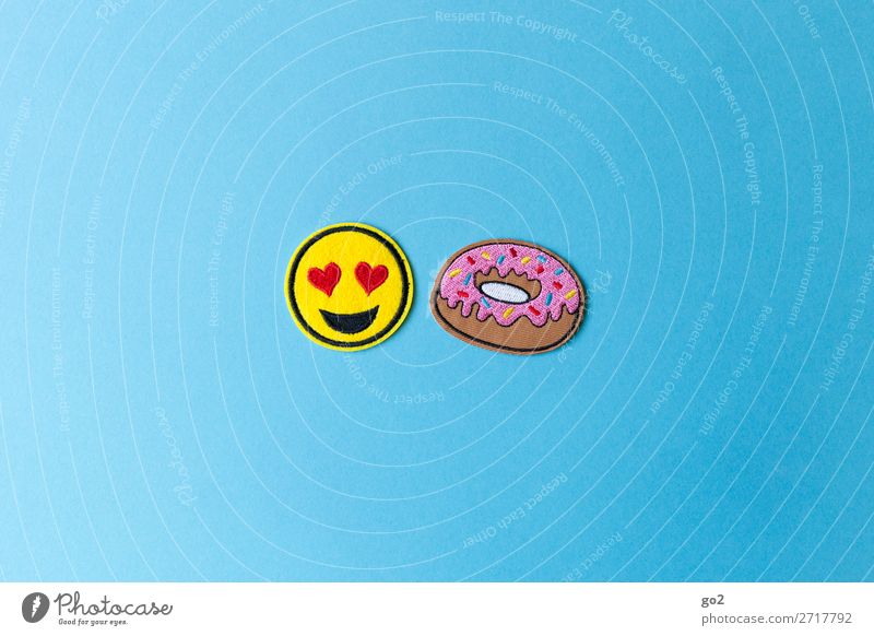 We love donuts! Food Candy Donut Sugar Coulored sugar candy Icing Nutrition Feasts & Celebrations Birthday Decoration Kitsch Odds and ends Cloth Sign Heart