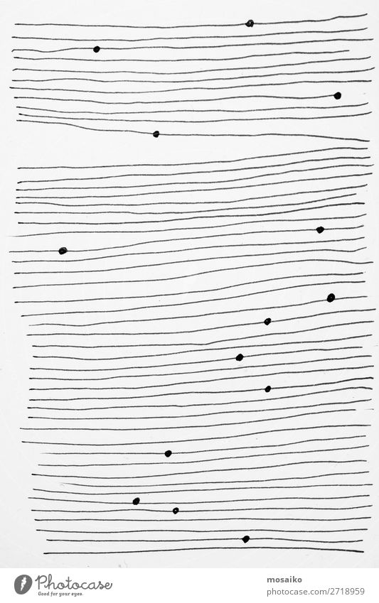 Lines and dots - black and white Lifestyle Elegant Style Design Art Draw Conscientiously Serene Patient Point Polka dot Points accumulator Balance Harmonious