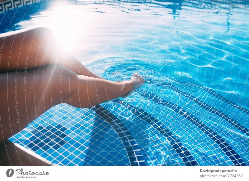 Black woman legs in a swimming pool Woman Swimming pool Summer Sunbathing Barefoot Legs Pedicure Relaxation Skin tan Water Leisure and hobbies Eroticism