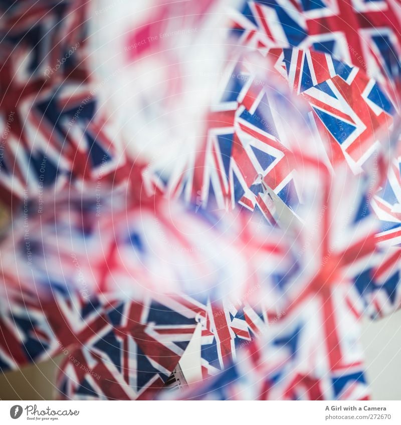 Union Jacks Sign Flag Blue Red White Patriotism Ensign English Symbols and metaphors Colour photo Multicoloured Interior shot Close-up Detail Abstract Pattern