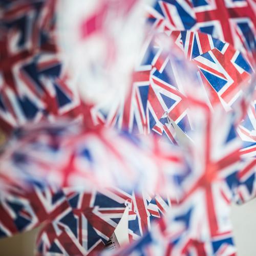 Union Jacks Sign Flag Blue Red White Patriotism Ensign English Symbols and metaphors Colour photo Multicoloured Interior shot Close-up Detail Abstract Pattern
