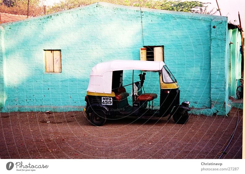 Riksha1 India Turquoise Vehicle Mobility Parking lot Break Taxi Transport rickshaw Vacation & Travel Tuc-Tuc