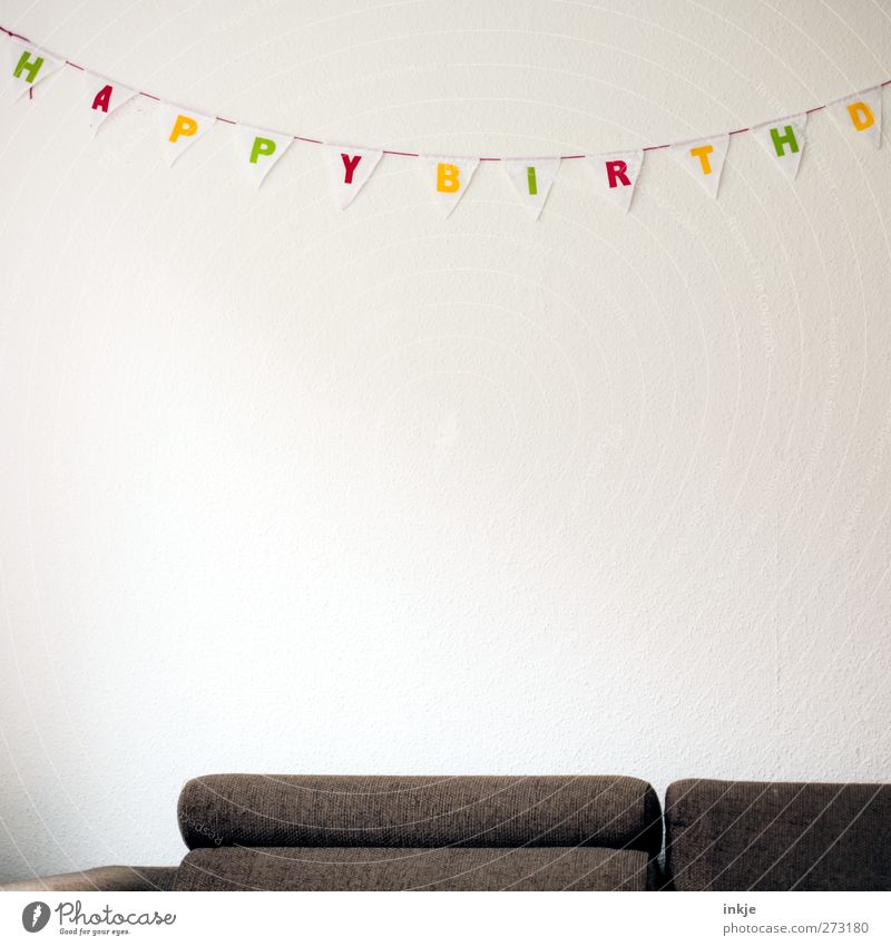 cracker party Living or residing Decoration Sofa Room Living room Party Feasts & Celebrations Birthday Paper chain Characters Flag Hang Gloomy Brown