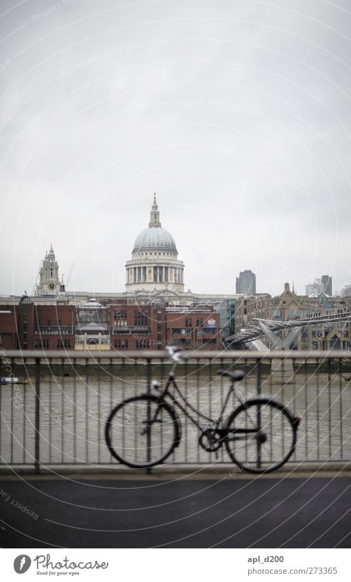 bike out of focus Leisure and hobbies Vacation & Travel Tourism Bicycle London Great Britain Europe Capital city Downtown Skyline Deserted