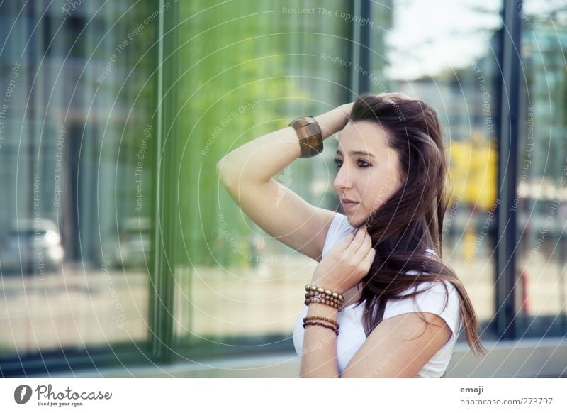 Of course. Feminine Young woman Youth (Young adults) 1 Human being 18 - 30 years Adults Brunette Long-haired Beautiful Colour photo Exterior shot