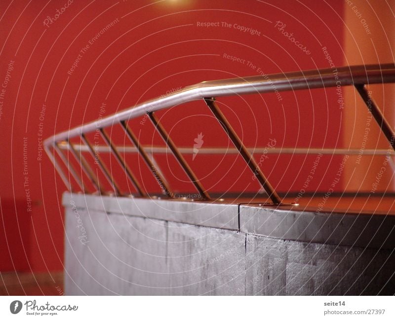 house - hall - ship Railing Hall Red Architecture Handrail Wood. stainless steel