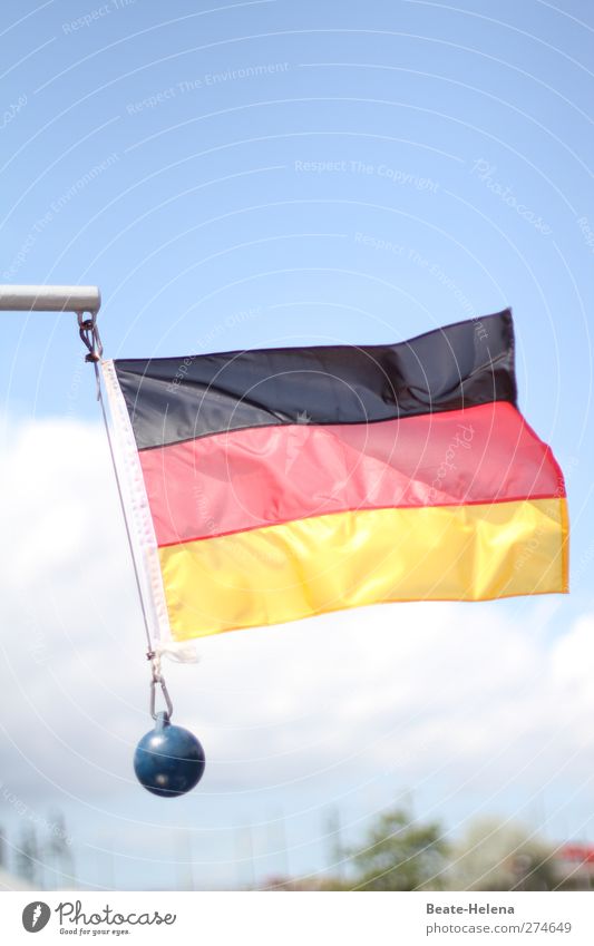 There's something in the air ... Flag German Flag Judder Swing Airy Germany Ensign Colour photo Exterior shot Copy Space top Day Light Bright background