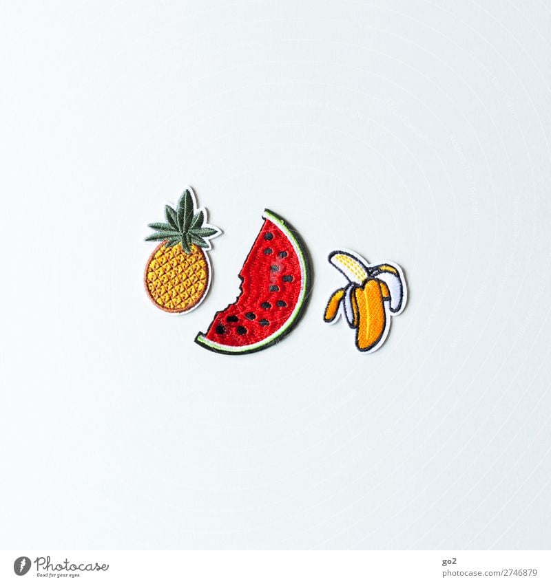 Pineapple Melon Banana Food Fruit Water melon Nutrition Organic produce Vegetarian diet Diet Fasting Healthy Eating Accessory Cloth Sign Esthetic Delicious