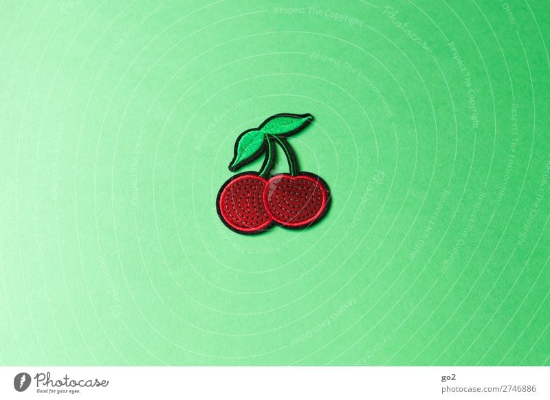 cherries Food Fruit Cherry Nutrition Accessory Decoration Cloth Sign Esthetic Fresh Healthy Delicious Juicy Green Red Colour photo Interior shot Studio shot