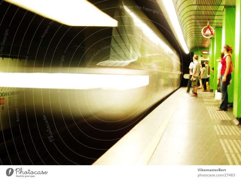 Underground in Vienna London Underground Mobility Speed Transport Human being