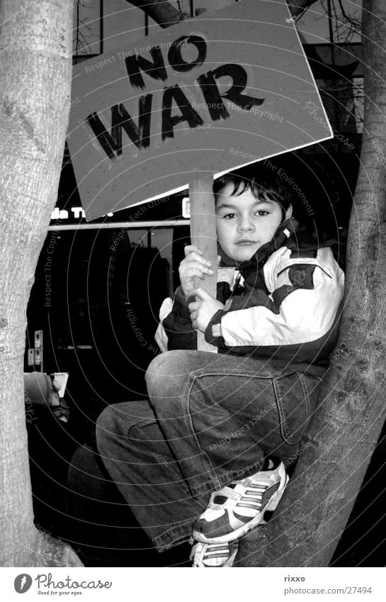 "No War" Protest Demonstration Canada Peace Child USA bush