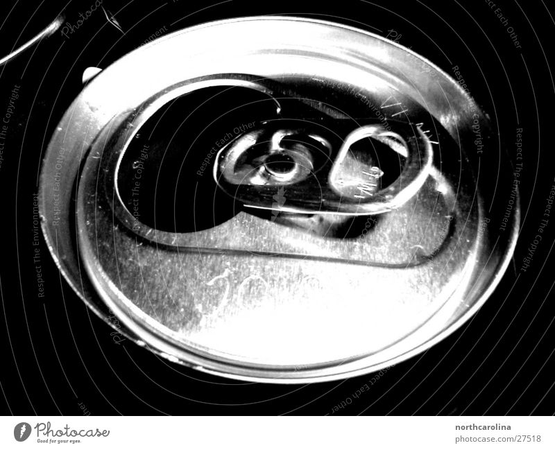 can Tin Cola Beverage Drinking Things Macro (Extreme close-up) Nutrition Black & white photo