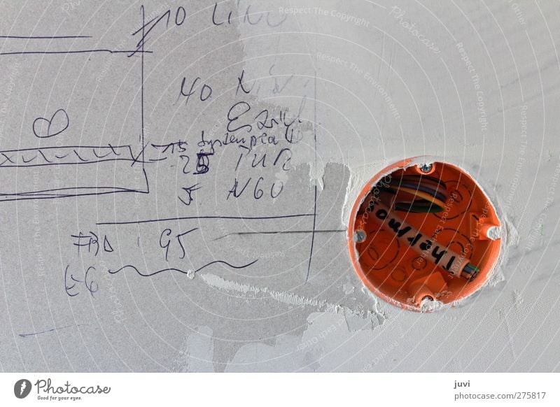 site scribbling Cable Wall (barrier) Wall (building) Digits and numbers Gray Orange Planning Scribbles drywall electrical installation Conceptual design