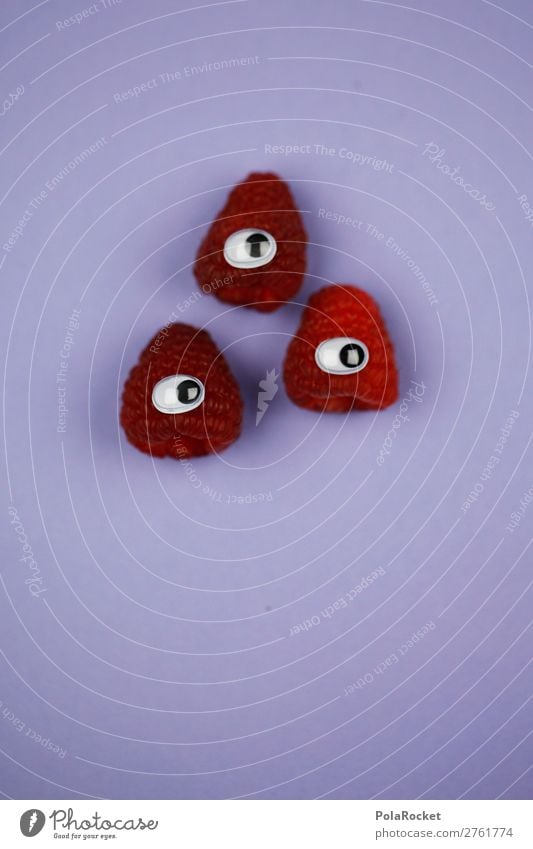#A# VitaminBuddies Art Work of art Esthetic Raspberry Raspberry ice cream Raspberry leaf Red Fruit Vitamin-rich Vitamin C Beautiful Cute Playing Childish Eyes