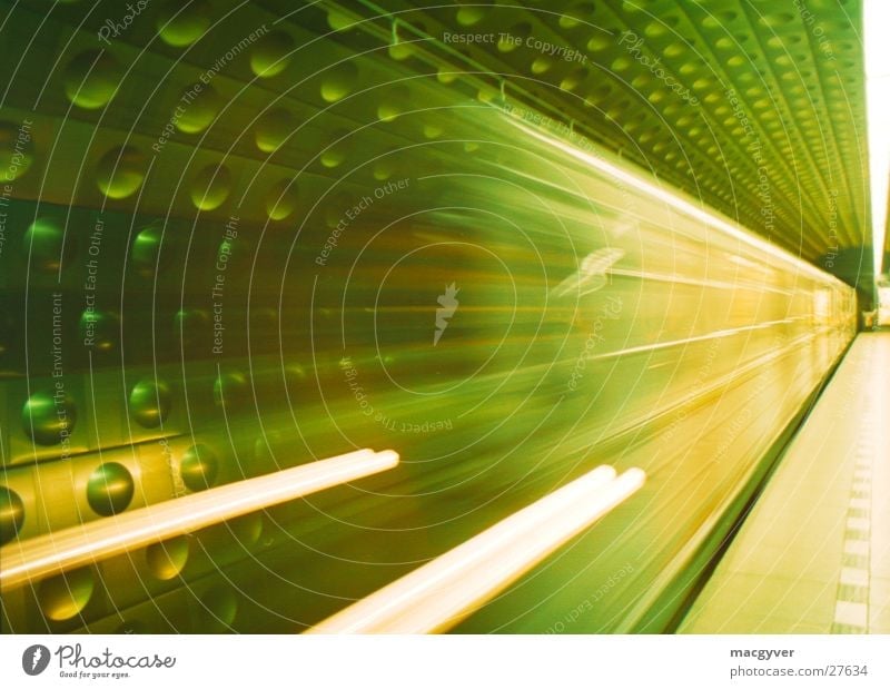 journey through time Railroad Underground Platform Driving Speed Prague Subsoil London Underground Long exposure