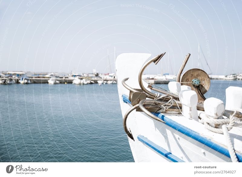 Good summer longboat Fishing (Angle) Vacation & Travel Summer Summer vacation Navigation Cruise Boating trip Harbour Yacht harbour Anchor Sail Rope Maritime