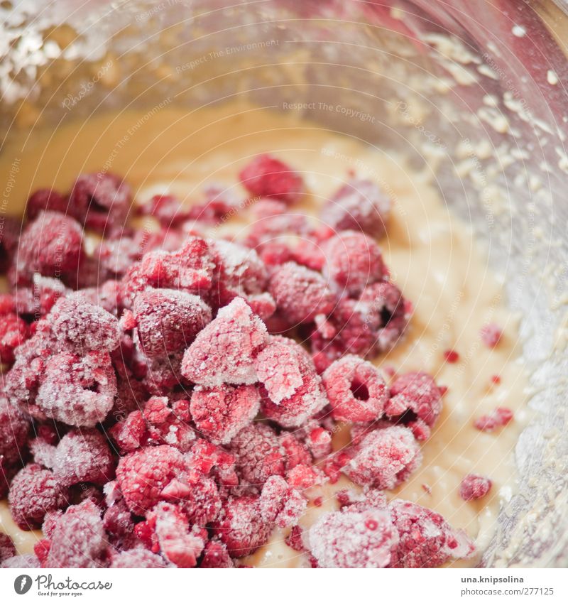 ...then add the fruits... Food Fruit Dough Baked goods Cake Candy Frozen foods Raspberry Nutrition Bowl Delicious Natural Cooking Stir Ingredients Colour photo