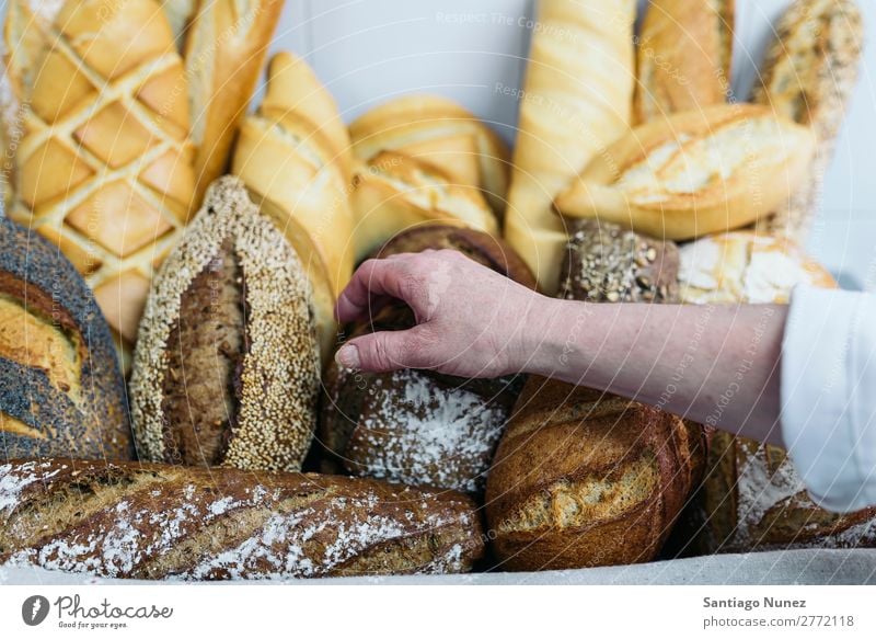 Many mixed breads and rolls. Bread Fresh Food White Hand Take Bakery Background picture Breakfast Meal Grain Flour loaf Seed whole Wheat Baking Dough Baguette