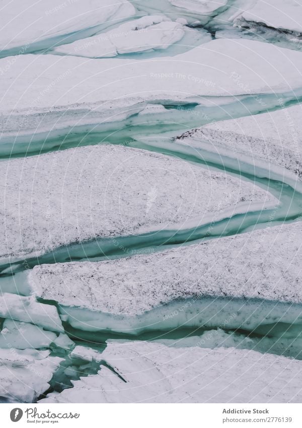 Cracks in layer of ice Landscape Glacier Ice Crack & Rip & Tear The Arctic Transparent Water Ocean Structures and shapes Abstract icy Cold Nature Frost Pattern