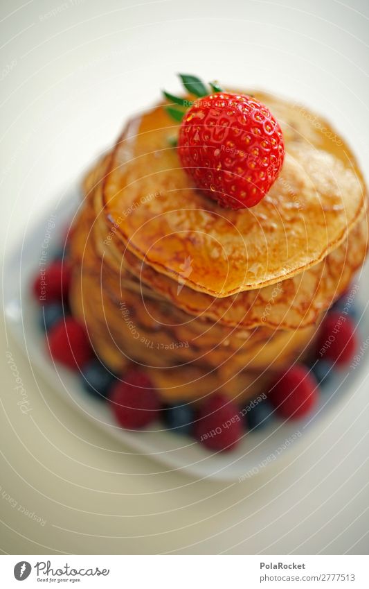 #A# Happa Happa Art Esthetic Pancake Rocks Delicious Breakfast Unhealthy Calorie Rich in calories Strawberry Dessert Appetite Colour photo Subdued colour
