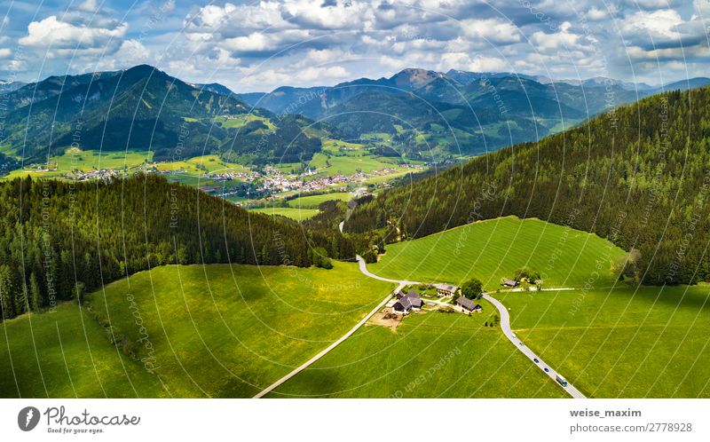 Spring travel in Austria. Green fields and meadows Beautiful Vacation & Travel Tourism Trip Adventure Far-off places Freedom Sightseeing Summer Summer vacation