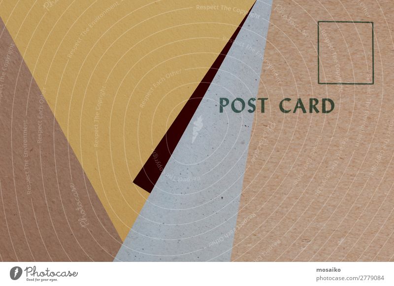 postcard for you - graphic design Style Design Trade Logistics Craft (trade) Mail Business Career To talk Art Paper Esthetic Retro Brown Yellow Gray Colour